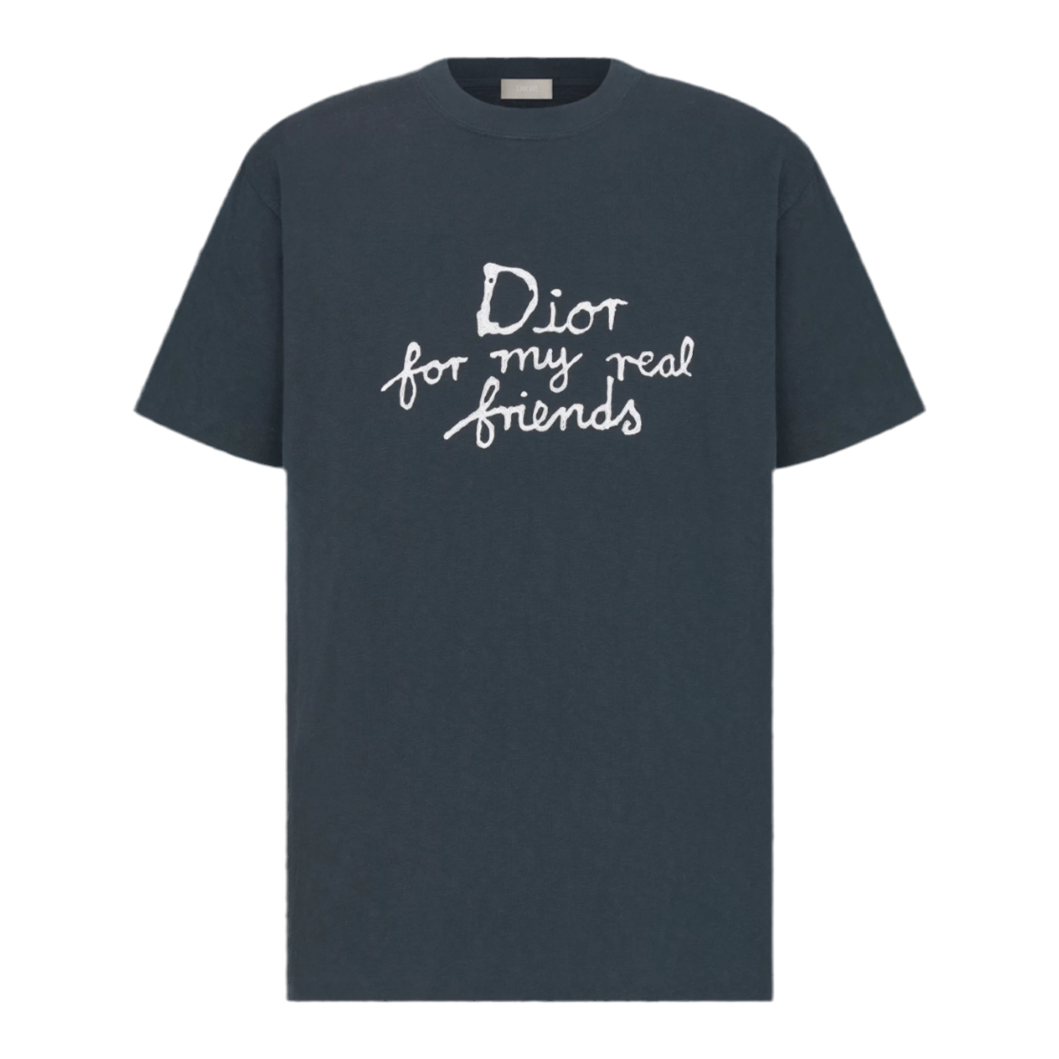 DIOR AND HYLTON “Dior For My Real Friends” T-Shirt Relaxed Fit Black