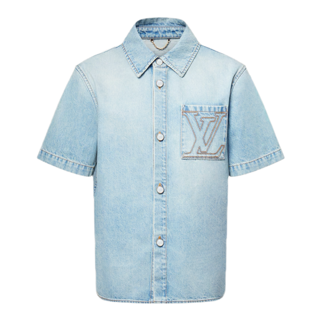 Louis Vuitton Short-Sleeved Denim Shirt