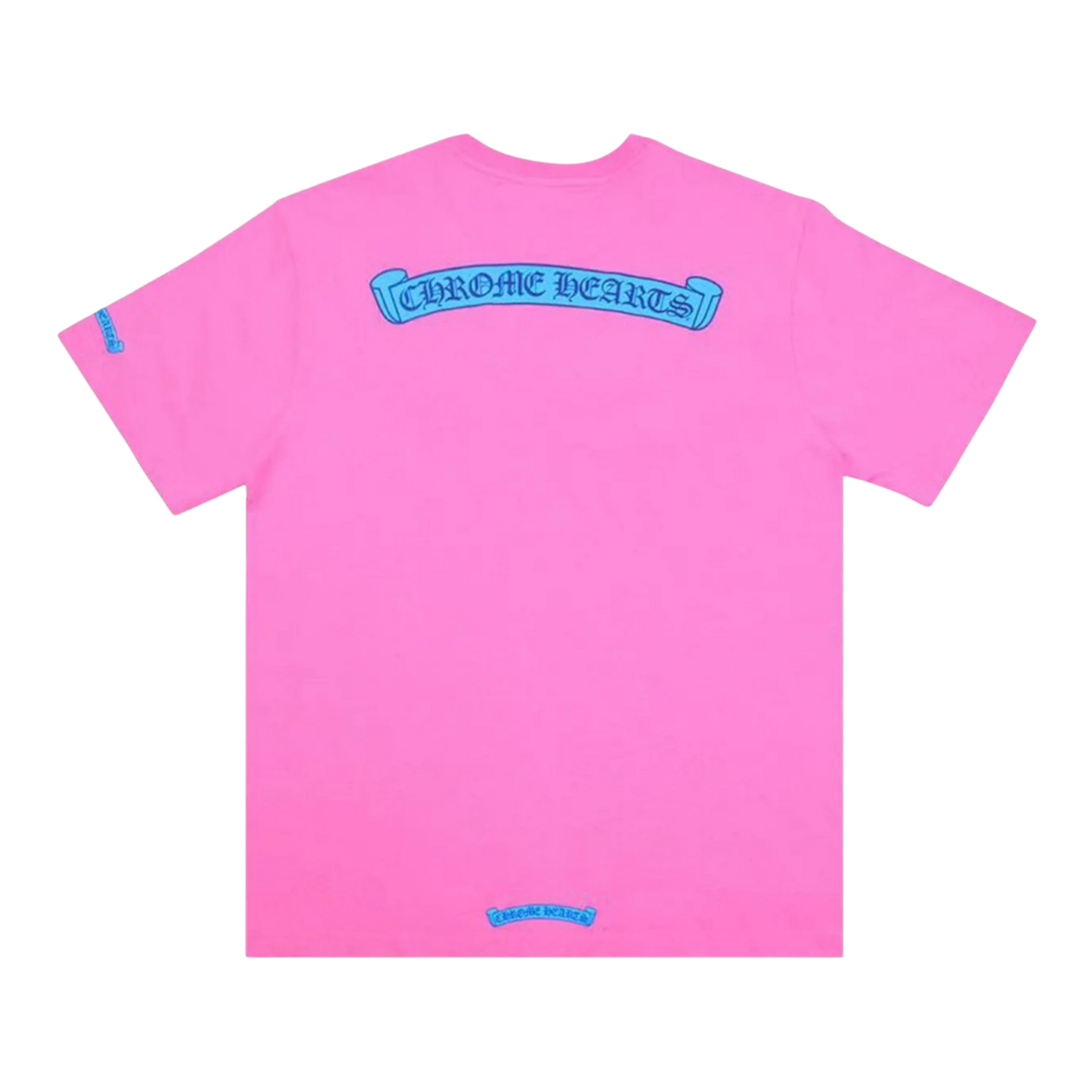 Chrome Hearts Scroll Logo Pocket Tee 'Pink/Blue'