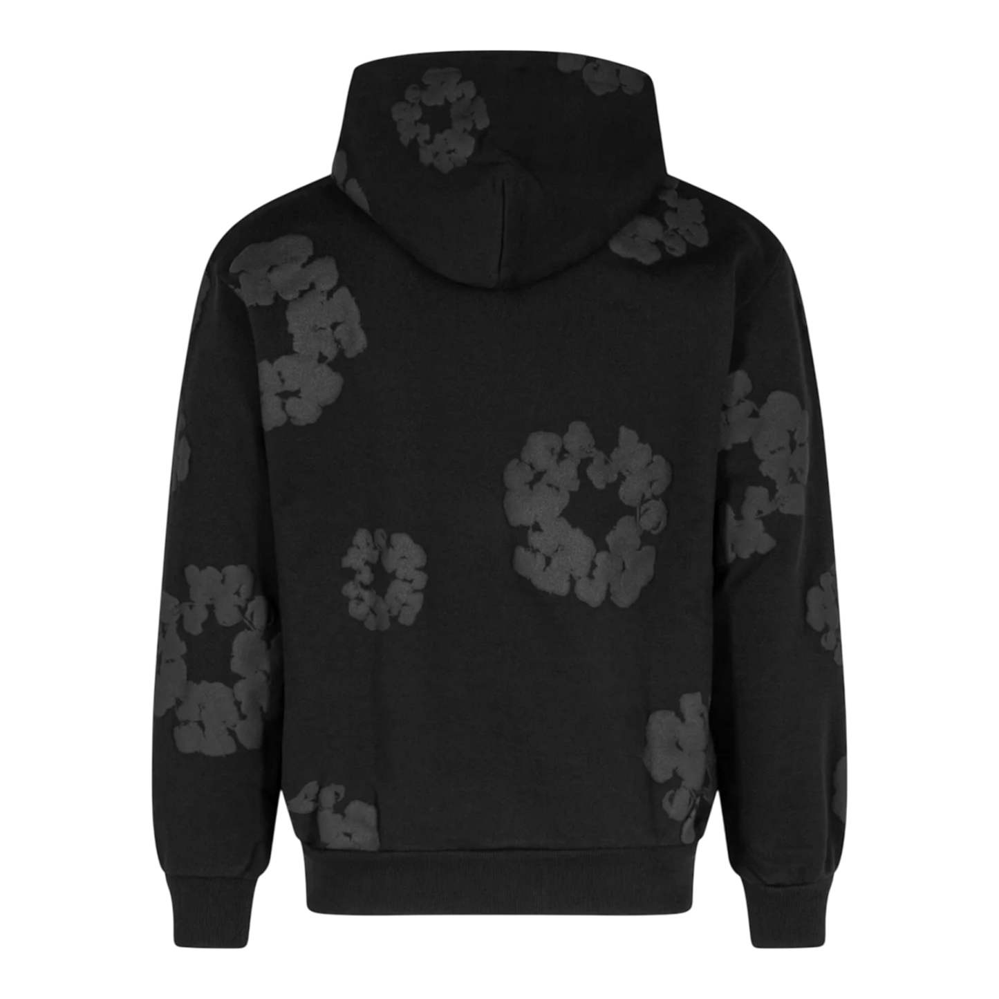 Denim Tears Cotton Wreath-print hoodie ‘Black/Black’