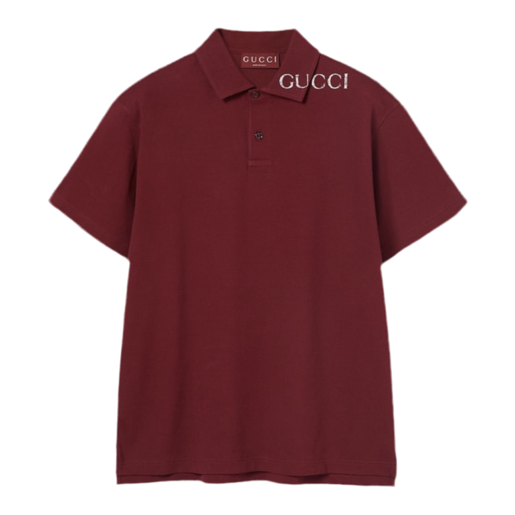 Gucci Polo With Gucci Logo ‘Burgundy’