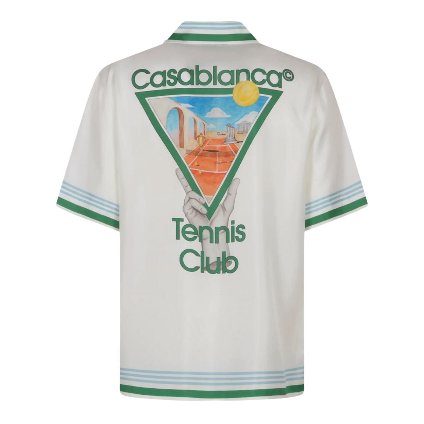 Casablanca printed bowling shirt ‘White Green’