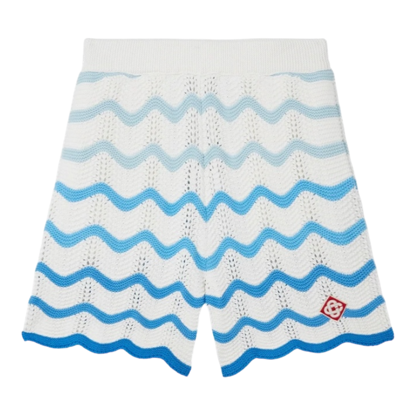 Casablanca Wavy Gradient Crochet Shorts ‘Sky blue’