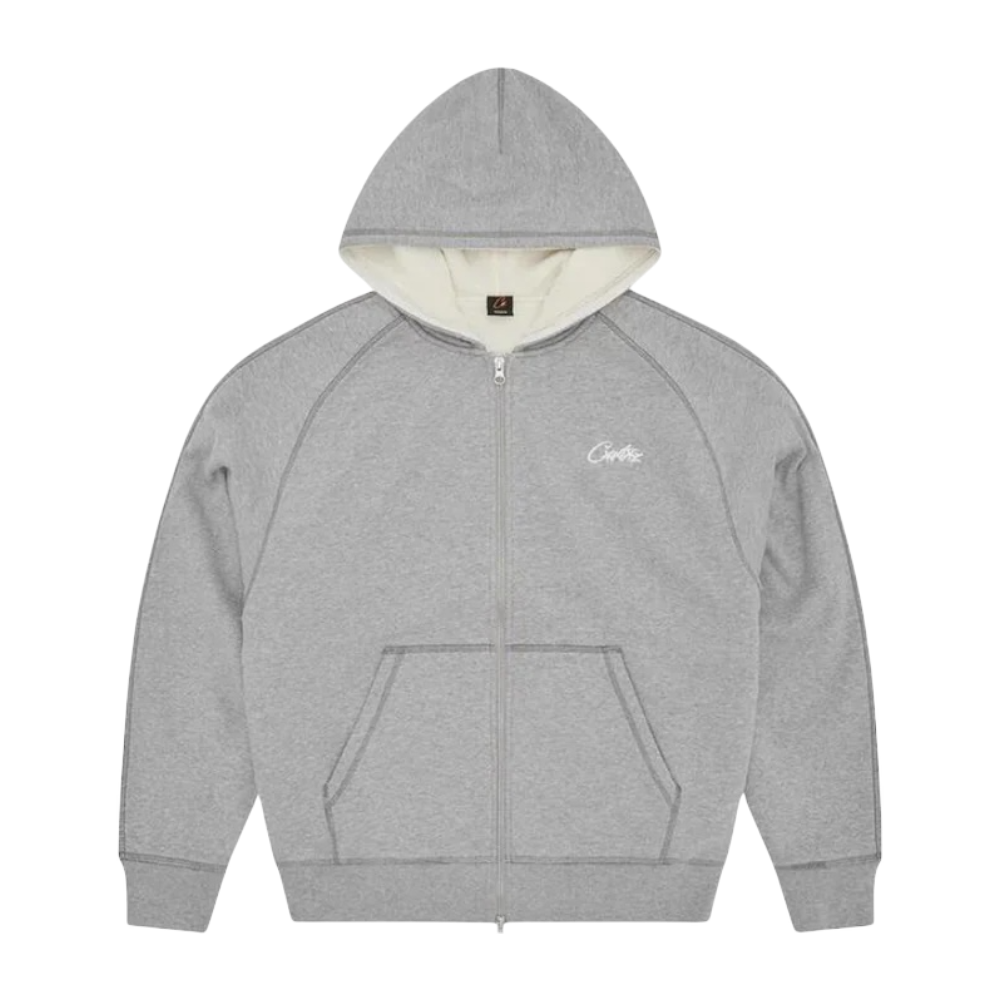 Corteiz HMP Thermal Zip Hoodie 'Heather Grey'