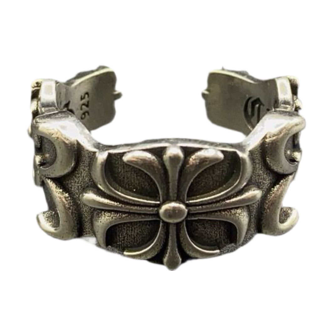 Chrome Hearts Double Floral Ring ‘Silver’