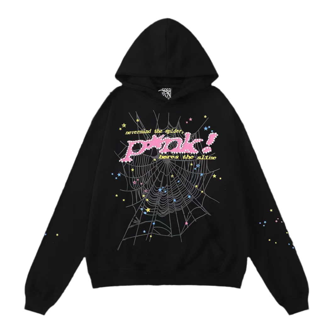 Sp5der P*nk Hoodie 'Black'
