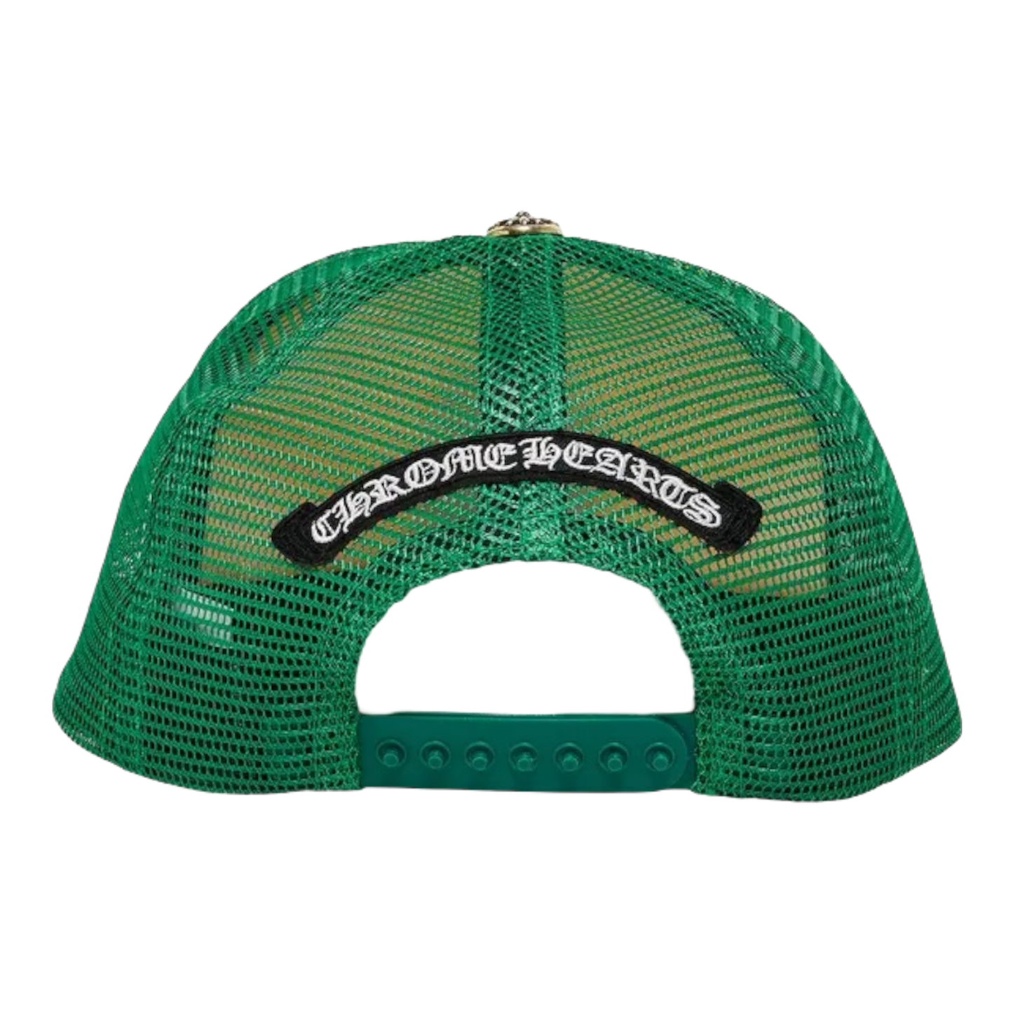 Chrome Hearts x Matty Boy Sex Records Smiley Trucker Hat 'Yellow Green’