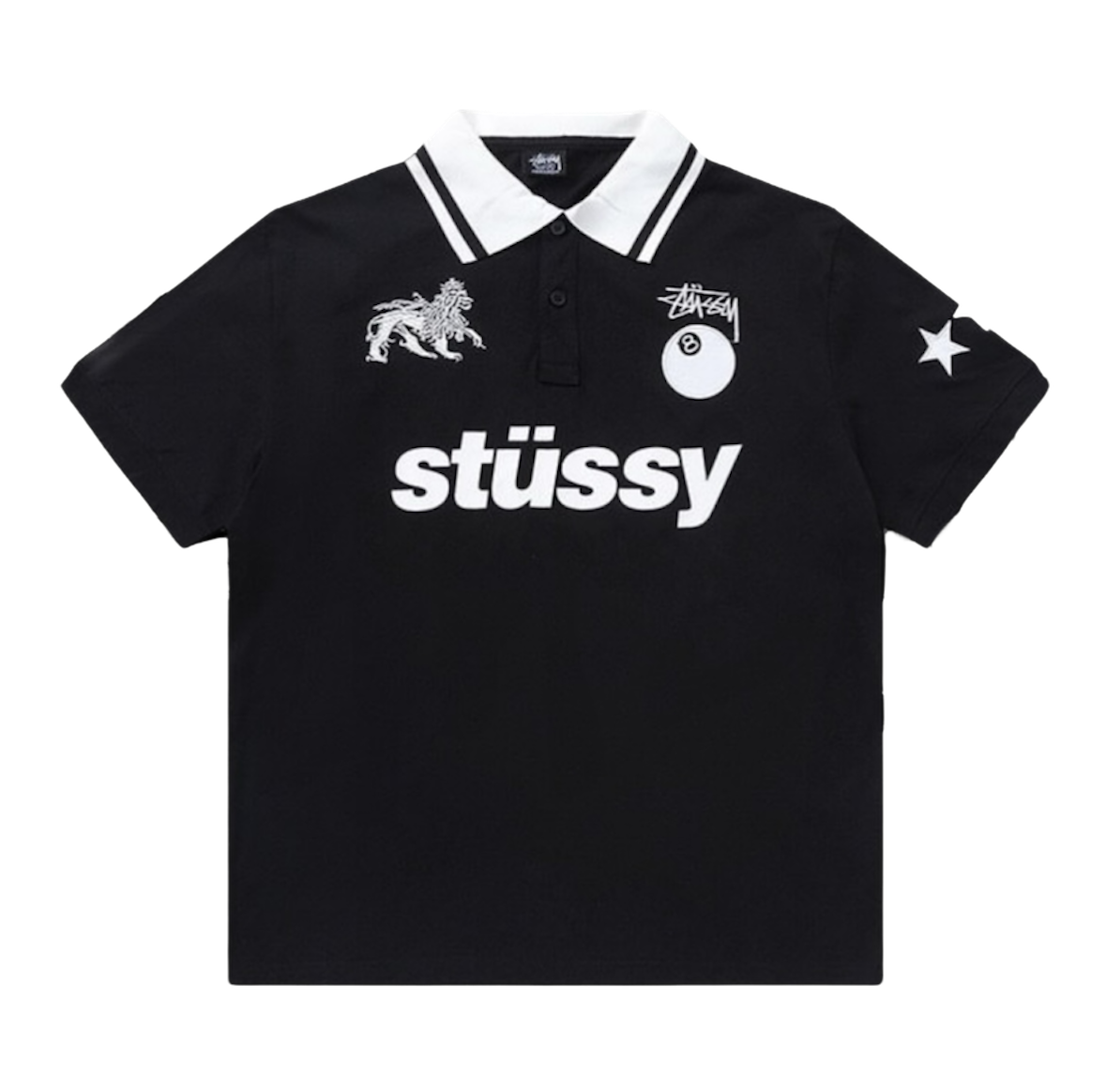 Stussy 8 Ball Polo T-Shirt ‘Black’