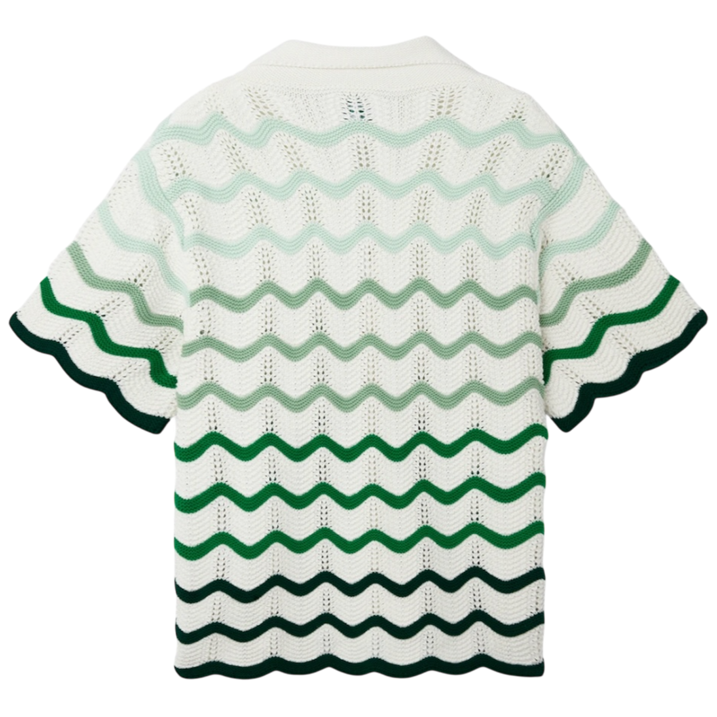 Casablanca Wavy Gradient Crochet Shirt ‘White Green’