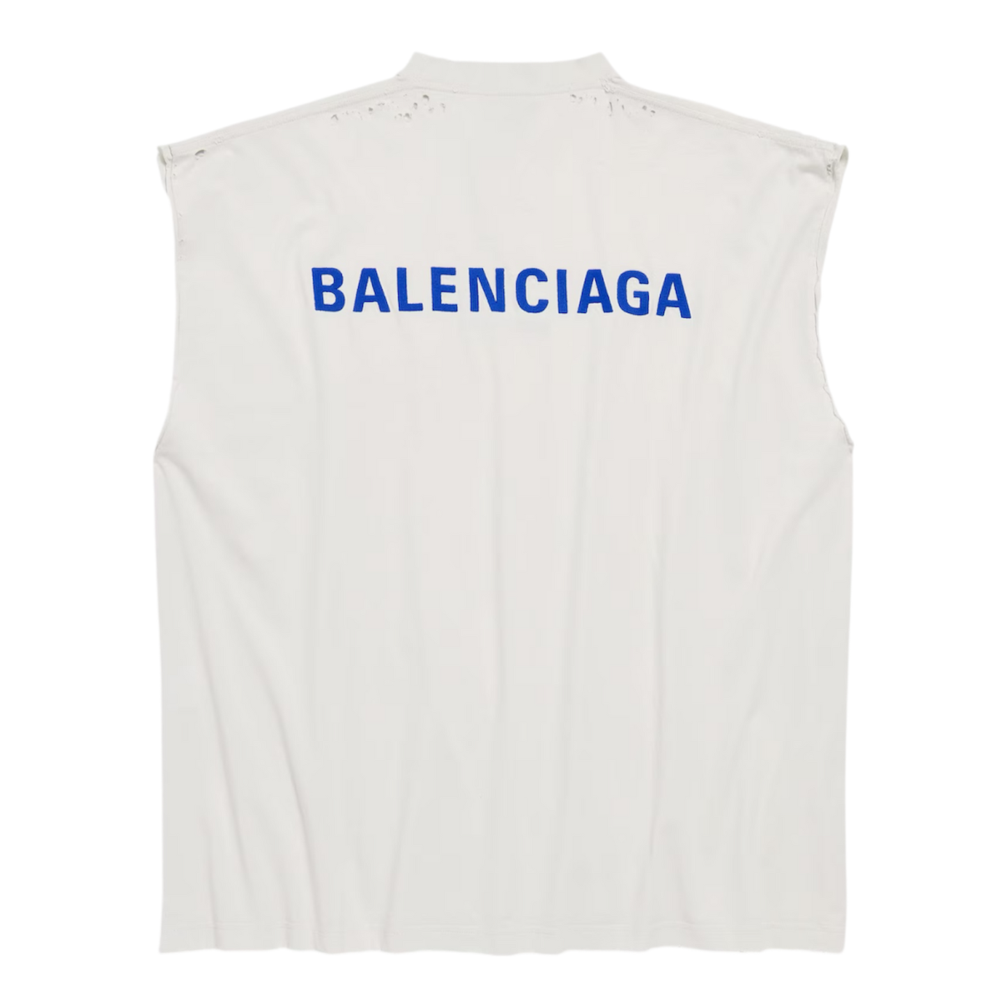 Balenciaga Back Sleeveless T-shirt ‘Dirty White/Blue’