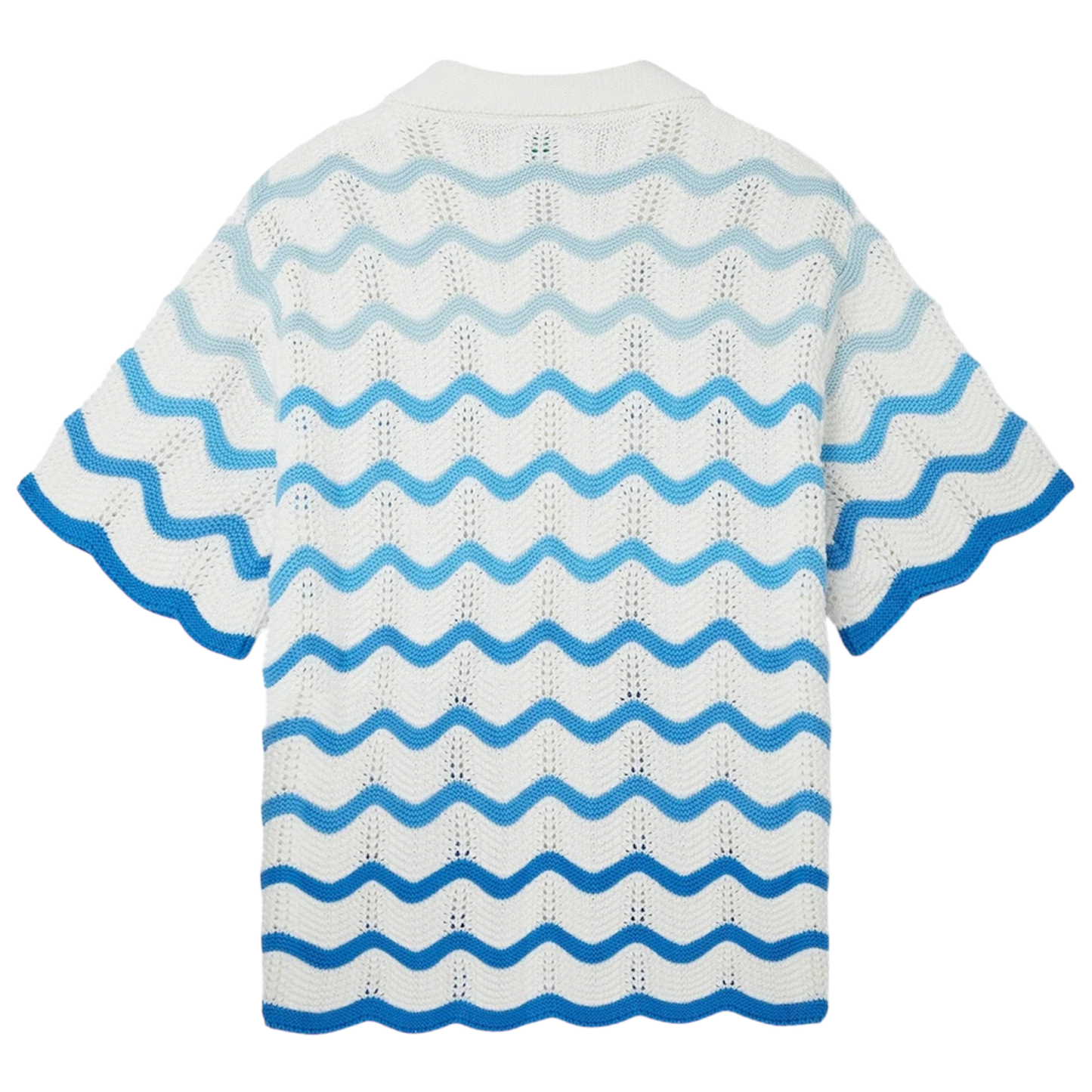 Casablanca Wavy Gradient Crochet Shirt ‘Sky blue’