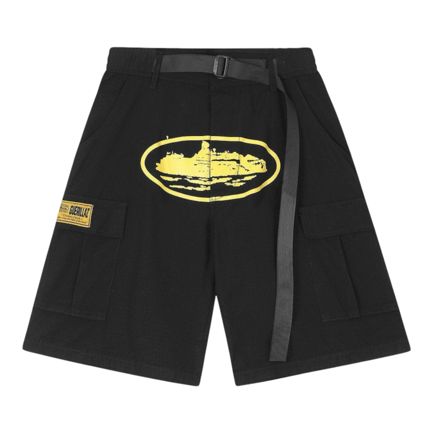 Corteiz Alcatraz Cargo Shorts 'Honey Black'