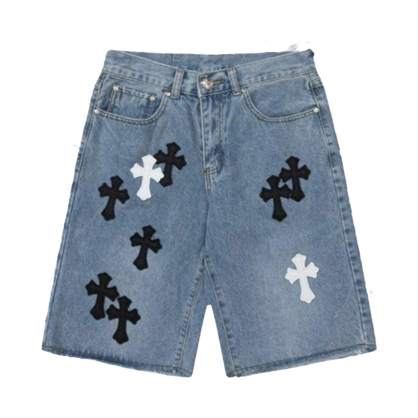 Chrome hearts CH Jean Shorts Denim 'Light grey'