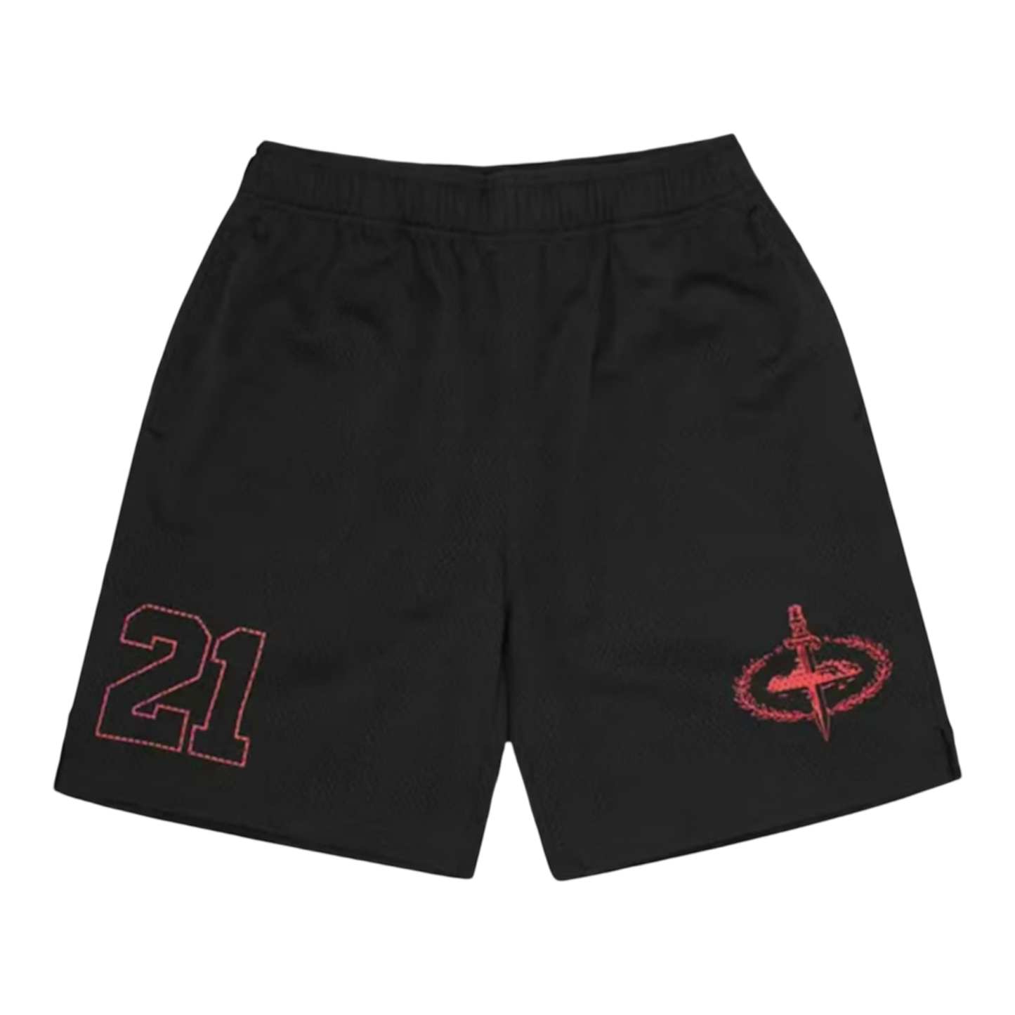 Corteiz x Slaughter Gang 21 Savage Mesh Shorts ‘Black’