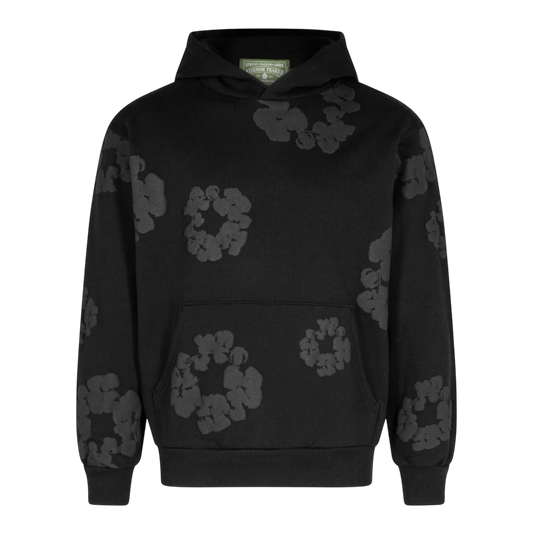 Denim Tears Cotton Wreath-print hoodie ‘Black/Black’