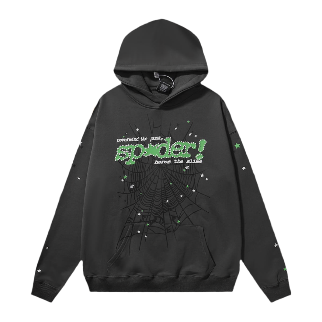 SP5DER Star Web Hoodie ‘Grey Green’