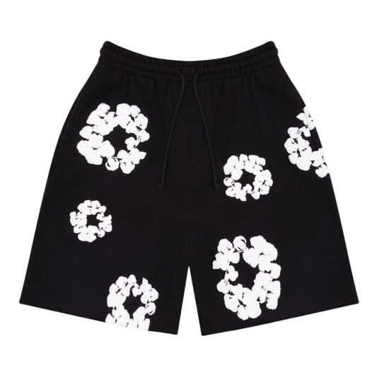 Denim Tears The Cotton Wreath Shorts ‘Black/White’