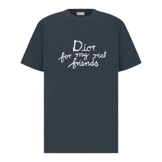 DIOR AND HYLTON “Dior For My Real Friends” T-Shirt Relaxed Fit Black