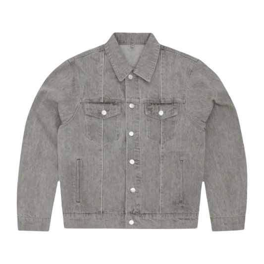 Corteiz C-Star Denim Trucker Jacket 'Grey'