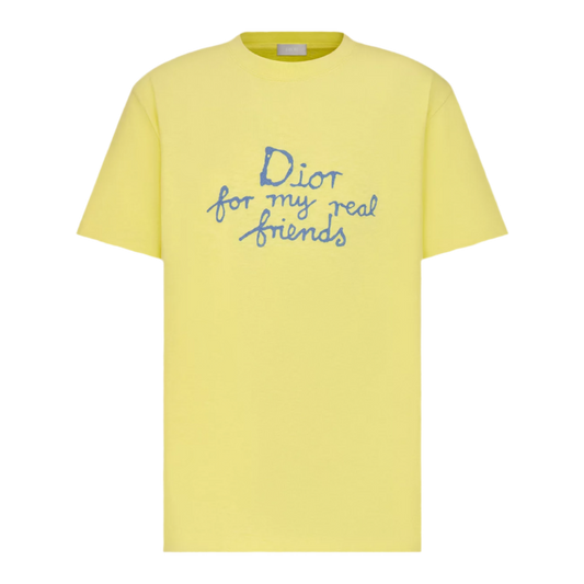 DIOR AND HYLTON “Dior For My Real Friends” T-Shirt Relaxed Fit Yellow