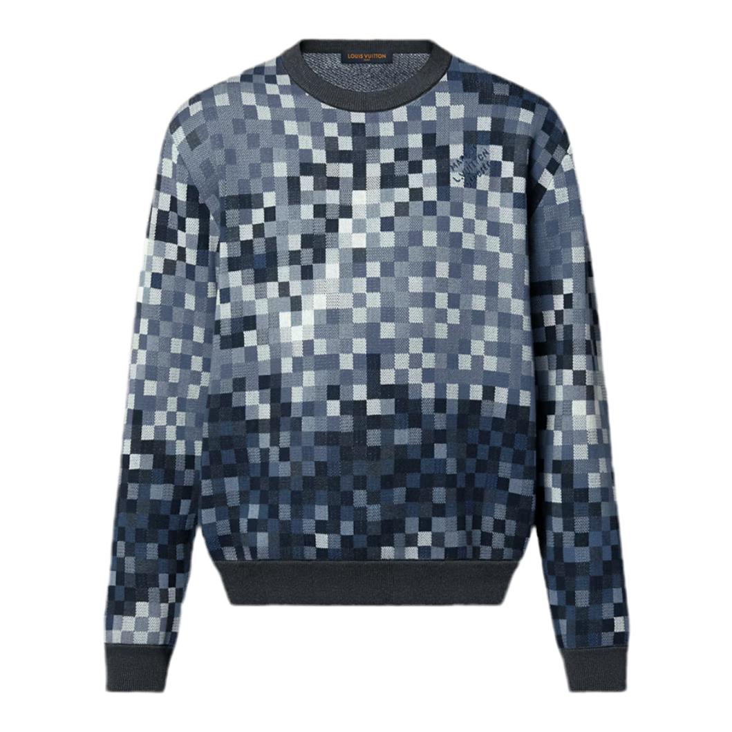 LV Vers Damoflage Jacquard Pullover ‘Sky blue’