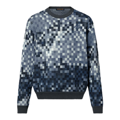 LV Vers Damoflage Jacquard Pullover ‘Sky blue’