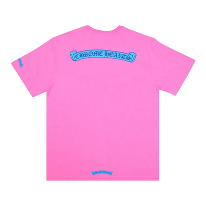 Chrome Hearts Scroll Logo Pocket Tee 'Pink/Blue'