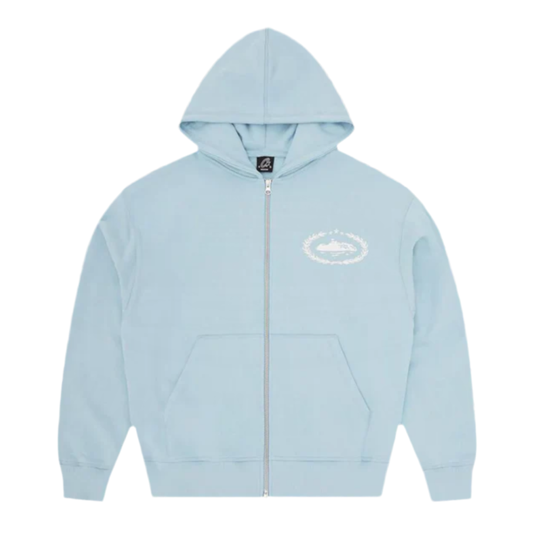 Corteiz Superior Royale Zip Up Hoodie 'Baby Blue'