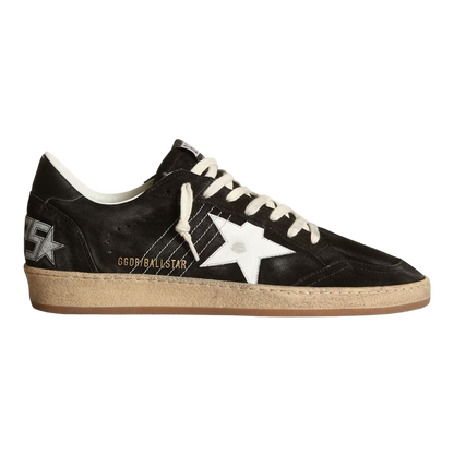 GOLDEN GOOSE Ball Star Distressed Suede and Leather ‘Black’