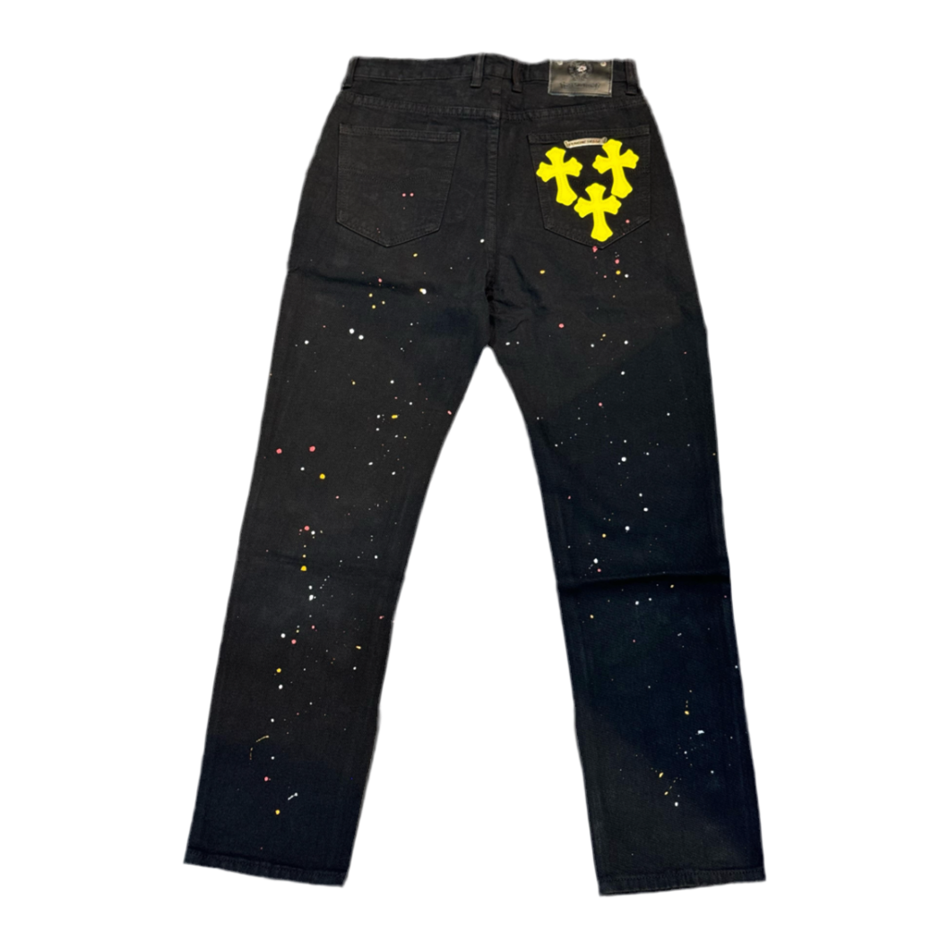 Chrome Hearts Black Patched Levis paint ‘Black’