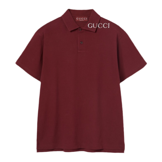 Gucci Polo With Gucci Logo ‘Burgundy’