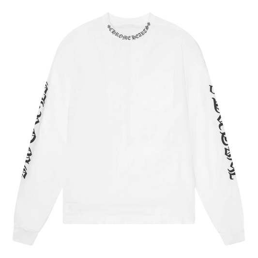 Chrome Hearts Paris Long Sleeve Tshirt ‘White’