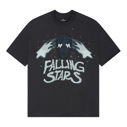 Broken Planet Falling Stars T Shirt ‘Soot Black’