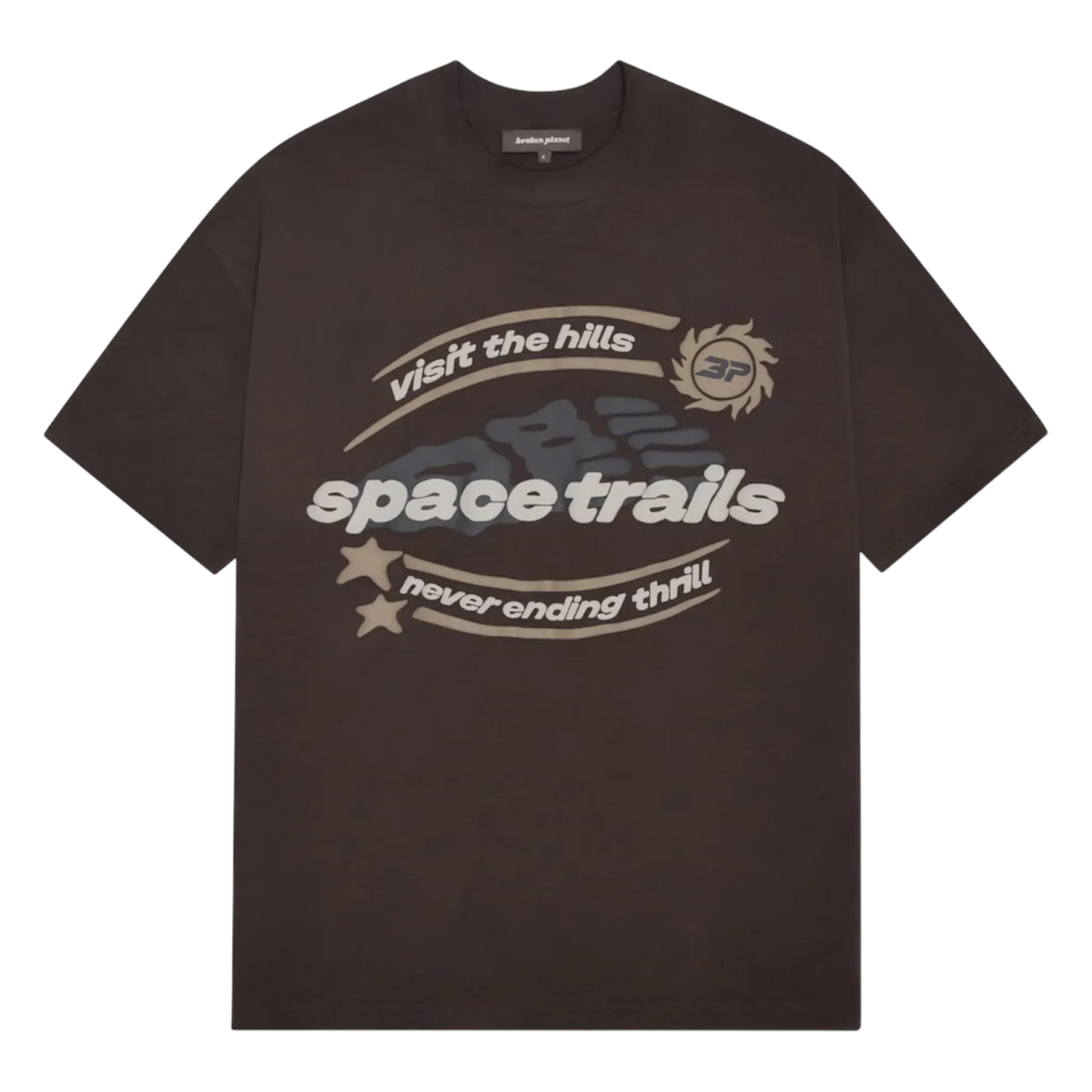 Broken Planet Space Trails T-Shirt ‘Mocha Brown’
