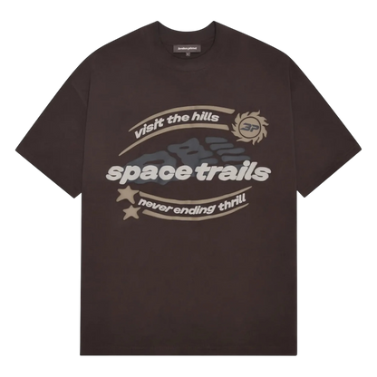 Broken Planet Space Trails T-Shirt ‘Mocha Brown’