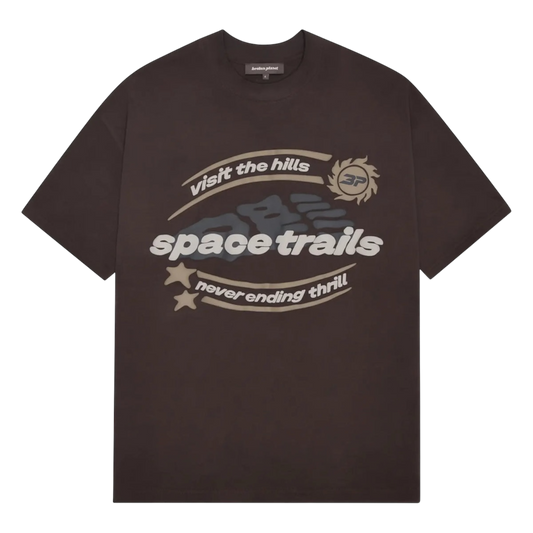Broken Planet Space Trails T-Shirt ‘Mocha Brown’