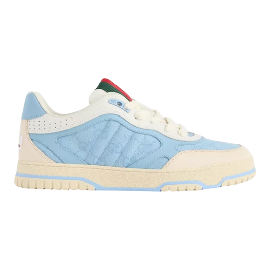 GUCCI Re-Web GG Canvas and Leather Low-Top Trainers ‘Sky blue’