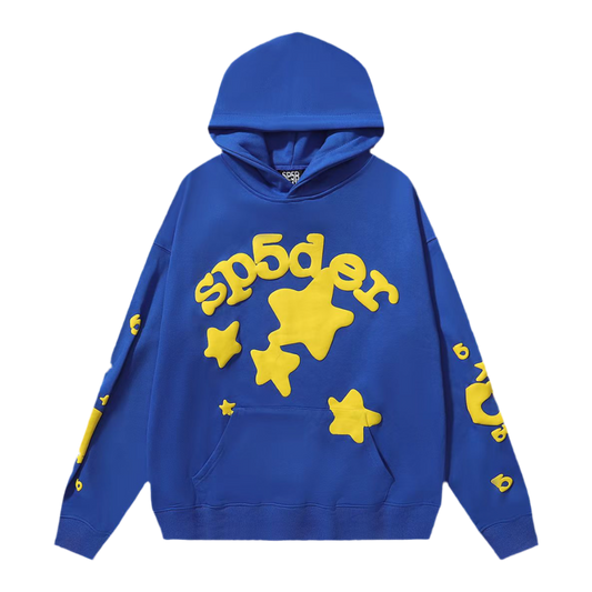 Sp5der Beluga Hoodie ‘TC Blue Yellow’