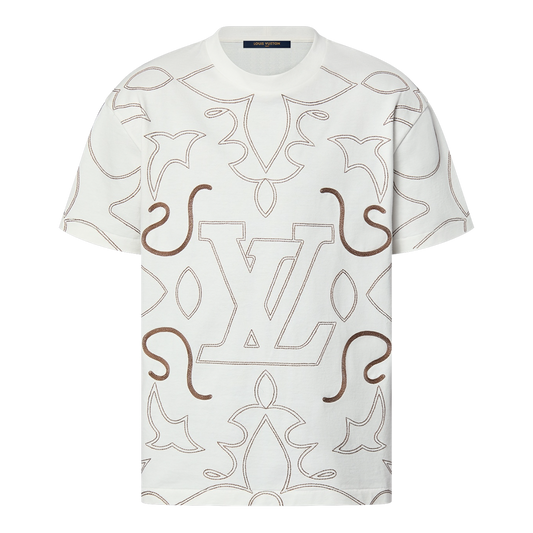 Louis Vuitton Embroidered Cotton T-Shirt ‘White’
