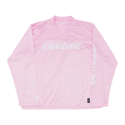 Chrome Hearts “Love You” Mesh Warm Up Jersey Long Sleeve  ‘Pink’