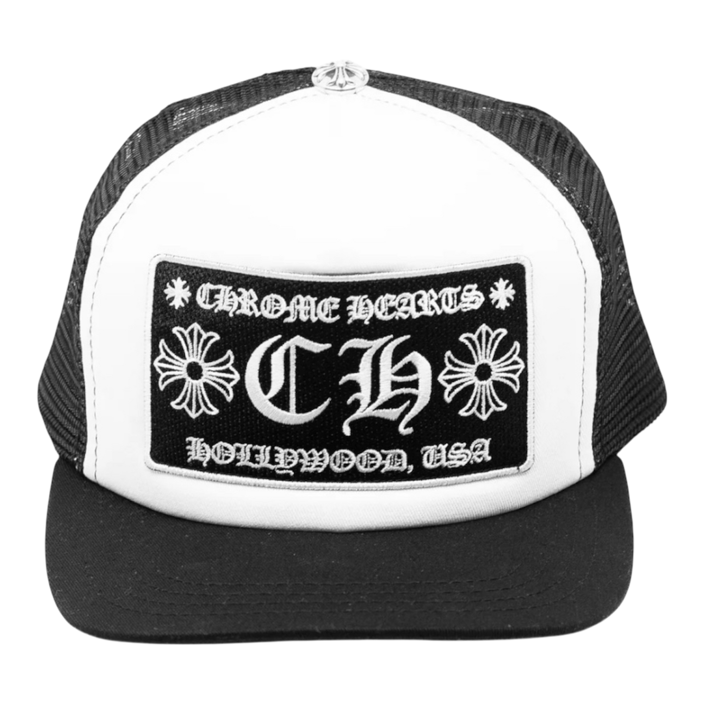 Chrome Hearts CH Hollywood trucker hat ‘White Black’