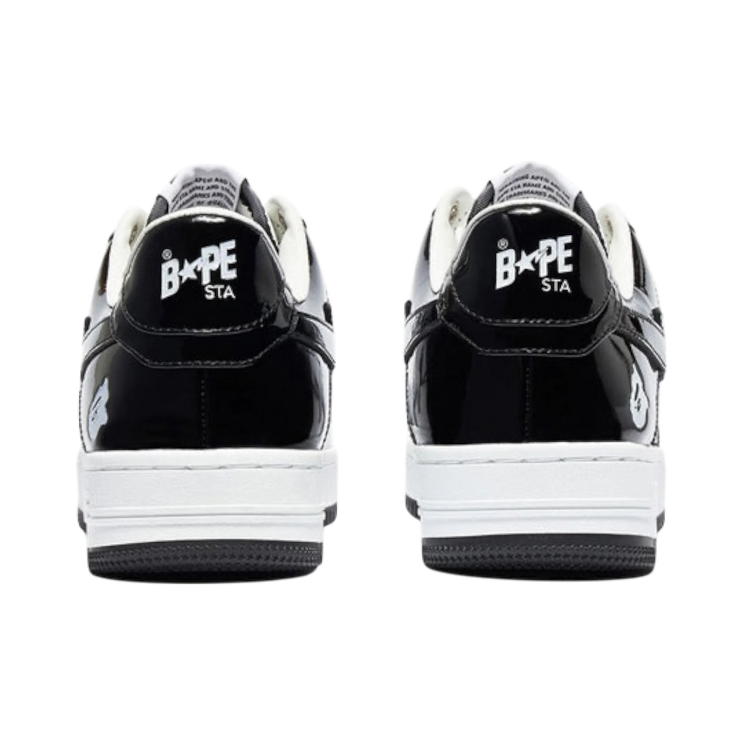 A Bathing Ape Bape Sta Patent Leather ‘Black White’