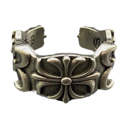 Chrome Hearts Double Floral Ring ‘Silver’