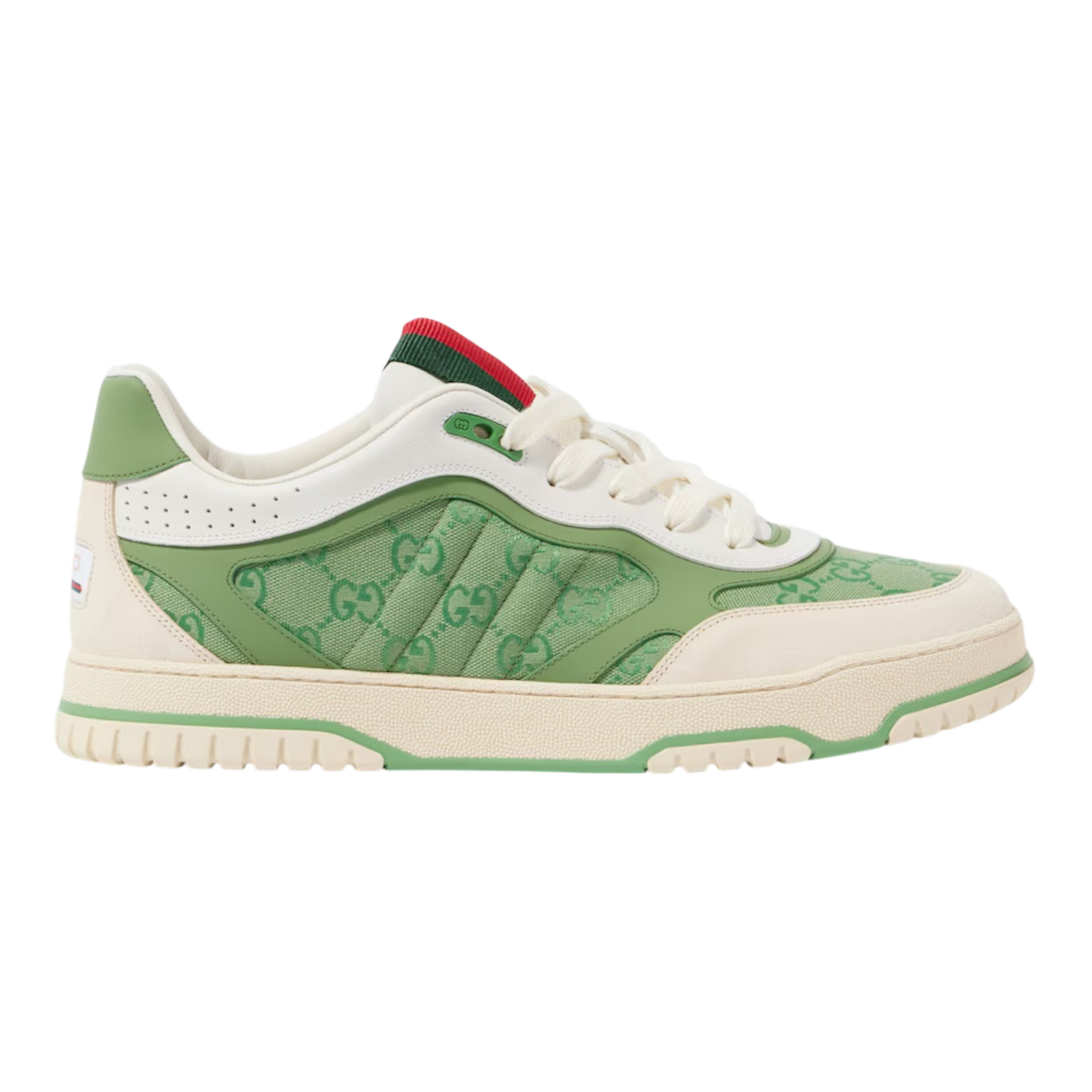 GUCCI Re-Web GG Canvas and Leather Low-Top Trainers ‘Green’