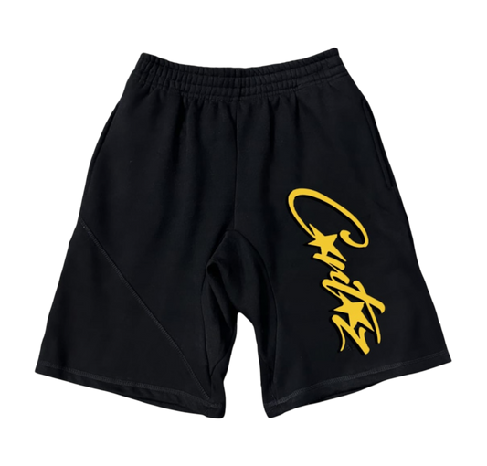 Corteiz Allstarz Shorts ‘Black/Yellow’