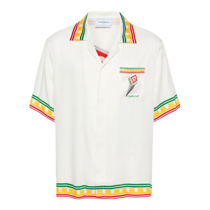 Casablanca logo monogram pattern shirt ‘White’