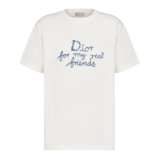 DIOR AND HYLTON “Dior For My Real Friends” T-Shirt Relaxed Fit White