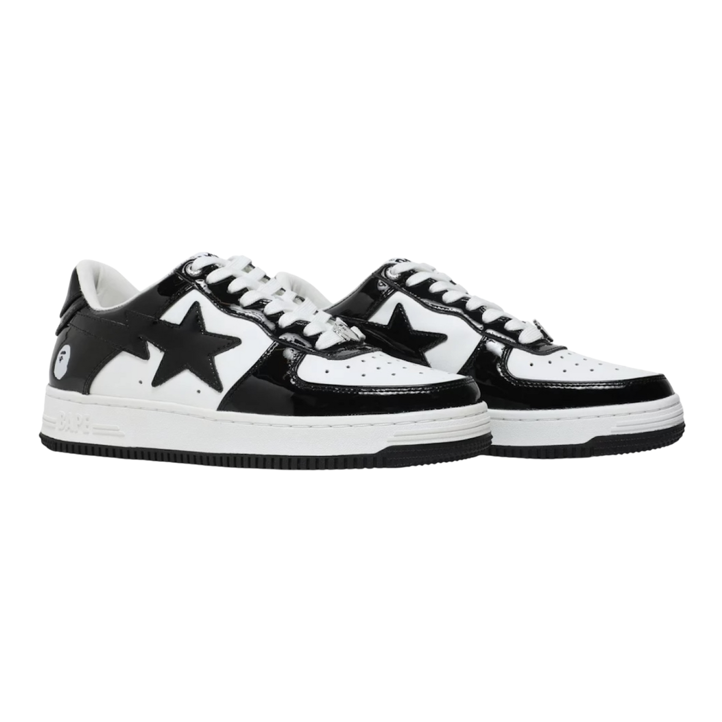 A Bathing Ape Bape Sta Patent Leather ‘Black White’