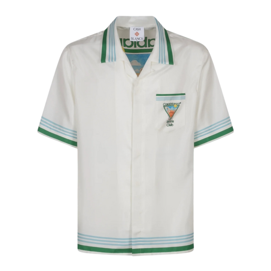 Casablanca printed bowling shirt ‘White Green’