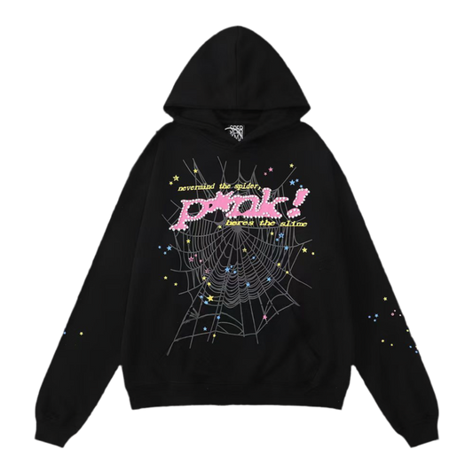 Sp5der P*nk Hoodie 'Black'